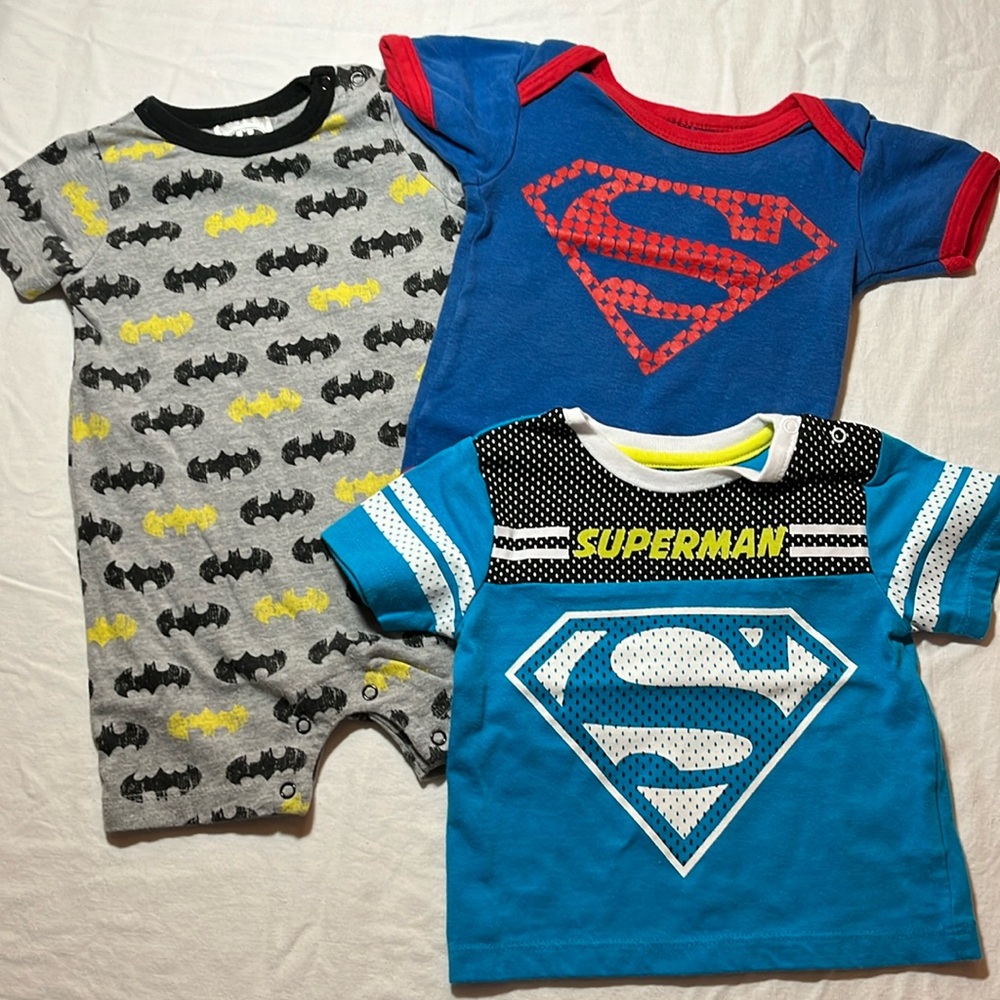 3-6M superhero bodysuit bundle